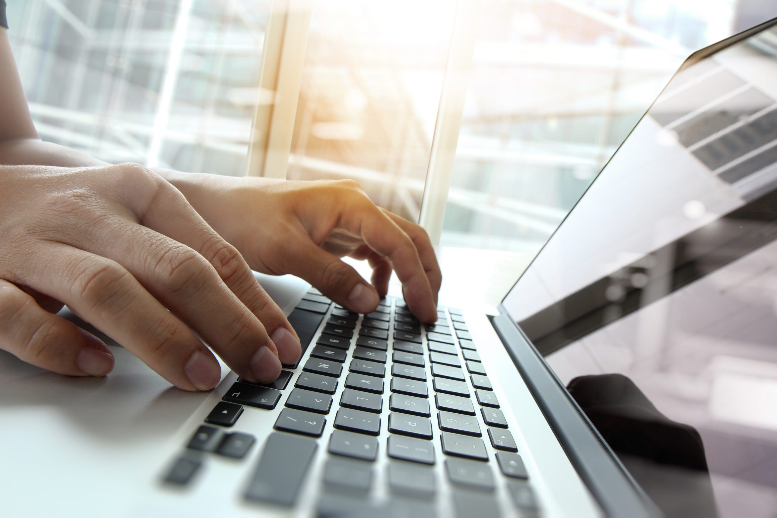 Hands at a Laptop